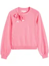 Chinti & Parker Merino Wool Sailors Knot Sweater In Pink