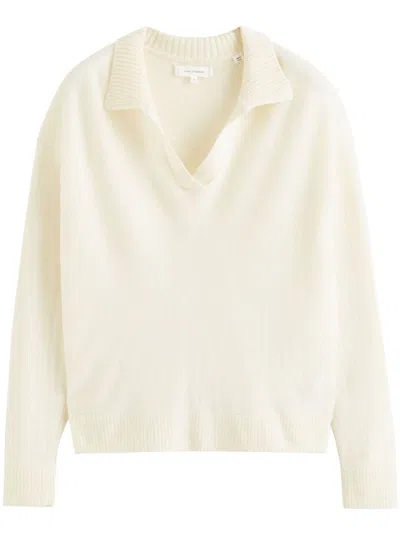 Chinti & Parker Cashmere Funnel-neck Sweater In Cream