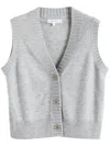 Chinti & Parker Wool And Cashmere Blend Knit V Neck Waistcoat In Grey