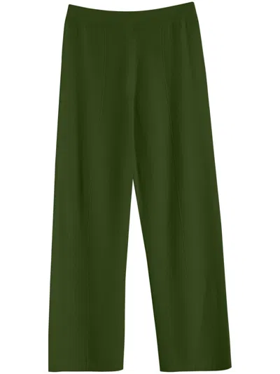 Chinti & Parker Wide-leg Track Pants In Green