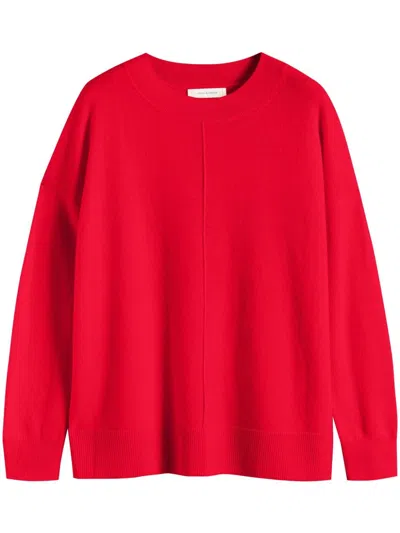 Chinti & Parker Wide Slouchy Jumper In Red