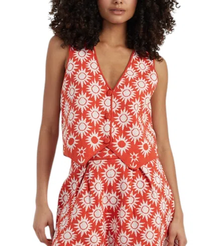 CHINTI & PARKER WOMEN'S LAURA WHITMORE SUNFLOWER WAISTCOAT