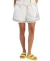 Chinti & Parker Linen-cotton Peanuts Vacation Shorts In Cream White