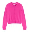 Chinti & Parker Crew-neck Knitted Cardigan In Hot Pink