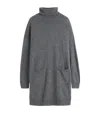 Shop Chinti & Parker Wool-cashmere Rollneck Sweater Dress In Grey