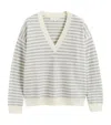 Chinti & Parker Stripe-pattern Sweater In Grey