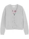 Chinti & Parker X Hello Kitty Bow-detail Cardigan In Grey
