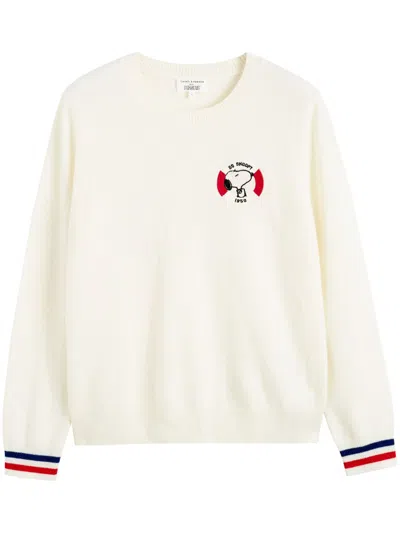 Chinti & Parker X Peanuts Snoopy-appliqué Jumper In White