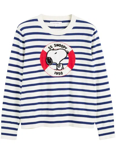 Chinti & Parker X Peanuts Pullover Mit Snoopy-stickerei In Weiss
