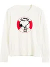 Chinti & Parker X Peanuts Snoopy-embroidered Jumper In White