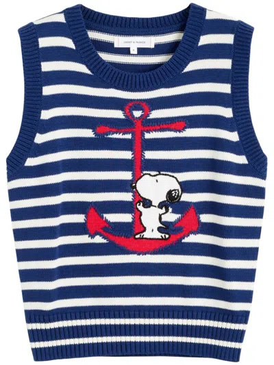 CHINTI & PARKER X PEANUTS SNOOPY-EMBROIDERED VEST