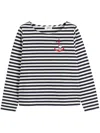 Chinti & Parker X Peanuts Snoopy Striped T-shirt In White