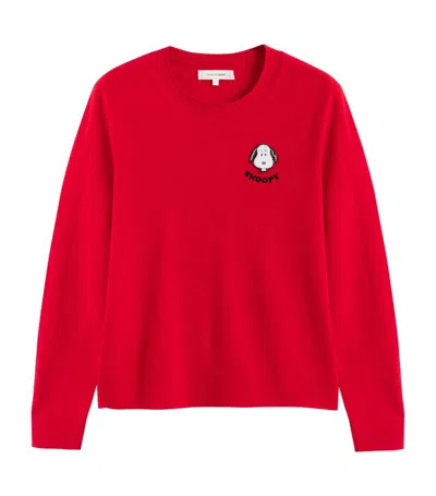 Chinti & Parker X Peanuts Wool-cashmere Sweater In Red
