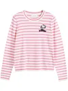Chinti & Parker Cotton Peanuts Racquet Club Sweater In Pink