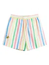 Chinti & Parker Multi Linen-cotton Snoopy Stripe Shorts In White