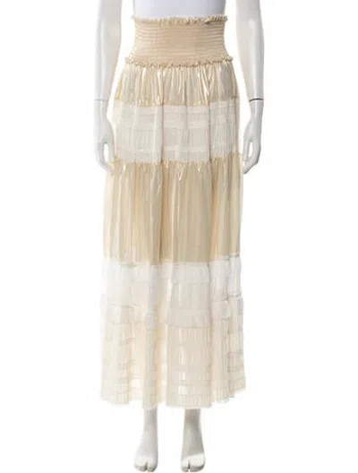 Pre-owned Chio Long Skirt In Neutrals