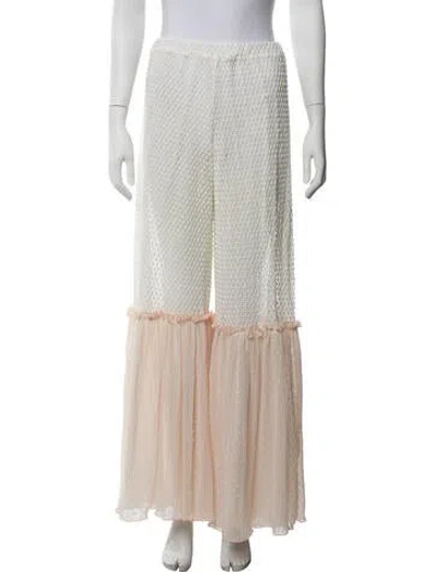 Pre-owned Chio Printed Wide Leg Pants In Neutrals