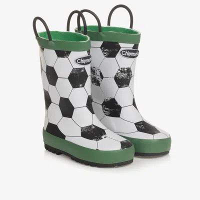 Chipmunks White Football Rain Boots