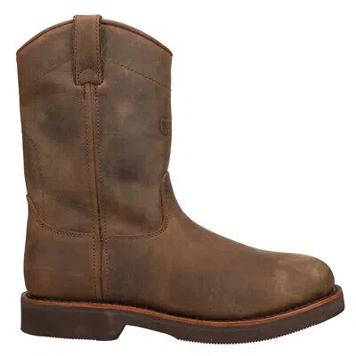 Pre-owned Chippewa Classic 2.0 10 Inch Electrical Soft Toe Work Mens Brown Work Safety Sh