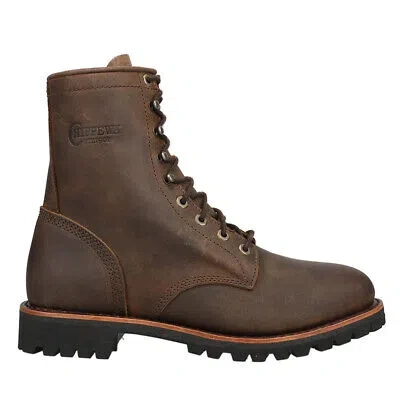 Pre-owned Chippewa Classic 2.0 8 Inch Electrical Soft Toe Lace Up Work Mens Brown Work Sa