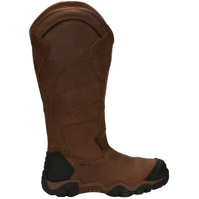 Pre-owned Chippewa Cross Terrain 17 Inch Waterproof Nano Composite Toe Snake Mens Brown W
