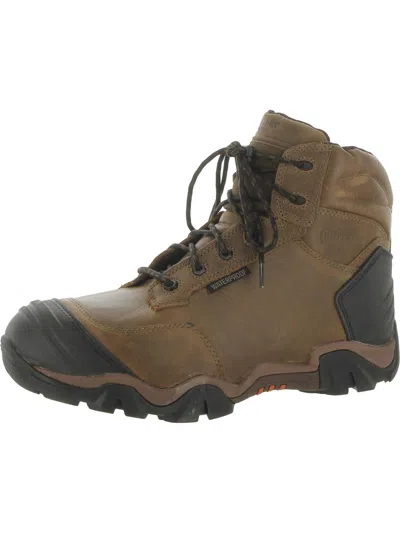 Chippewa Cross Terrain Mens Leather Slip Resistant Work & Safety Boot In Brown