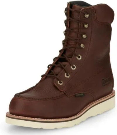 Pre-owned Chippewa Men's Edge Walker Waterproof Work Boot Soft Toe - 25346 In Brown