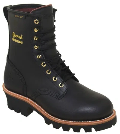 Pre-owned Chippewa Men's Paladin 8" Steel Toe Waterproof Logger Boot Style 73050 In Black