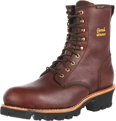 Pre-owned Chippewa Mens 73060 8" Waterproof Insulated Steel Toe Logger - Fast Shipping In Brown