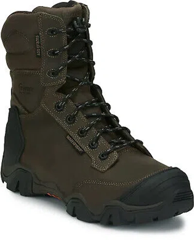 Pre-owned Chippewa Mens Cross Terrain 8in Wp Ct Hiker 400g Graphite Leather Work Boots In Gray