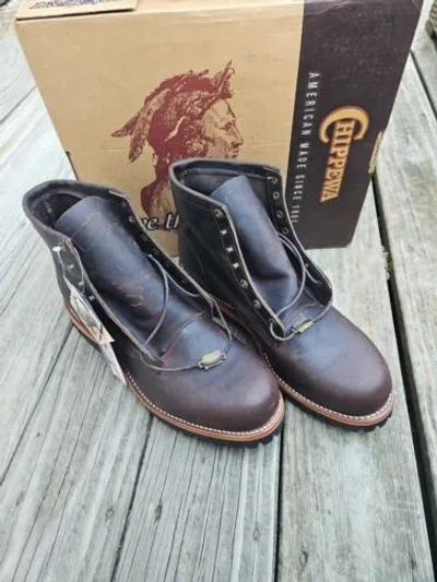 Pre-owned Chippewa Mens Lace Up Boot 25290 Sorrel Crazy Horse Brown Leather Size 12 Ee