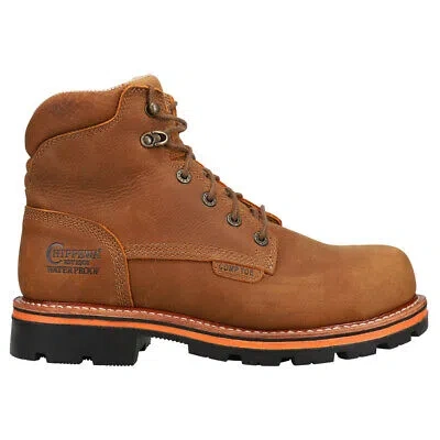 Pre-owned Chippewa Thunderstruck 6 Inch Waterproof Safety Toe Work Mens Brown Work Safety