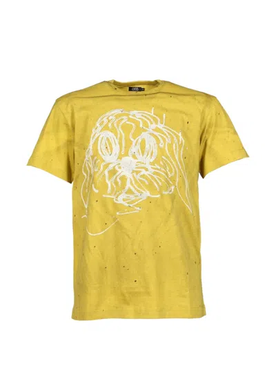 Chito Graphic-print Paint-splatter T-shirt In Yellow