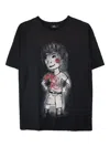 Chito Punkii Graphic-print Cotton T-shirt In Black
