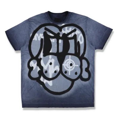 Pre-owned Chito X Givenchy Blue Graffiti Ghost Dog Oversized T-shirt