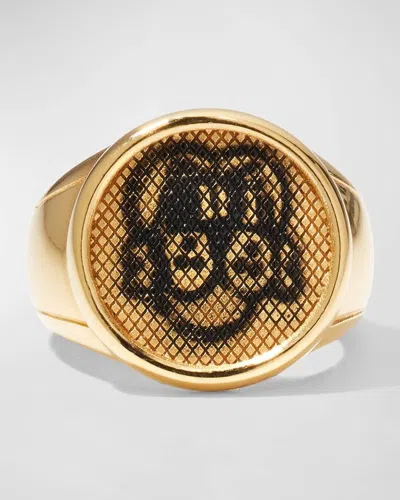 Pre-owned Chito X Givenchy Chito Finesse Pup Signet Ring (8.5) In Gold