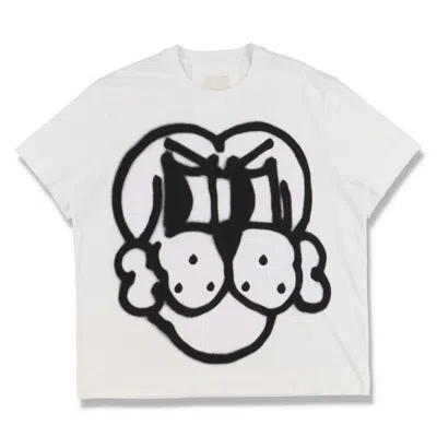 Pre-owned Chito X Givenchy White Graffiti Dog Oversized T-shirt