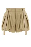 Chloé Balloon Cotton Shorts With Lateral Adjustable Straps
