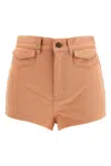 Chloé High Waist Shorts With Front And Back Pockets In Brown