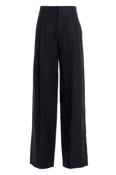 CHLOÉ CHLOÃ‰ LINEN PANTS WITH FRONT PLEATS