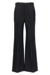 Chloé Black Pants With High Waist And Wide Leg In Viscose Blend Stretch Woman In Black