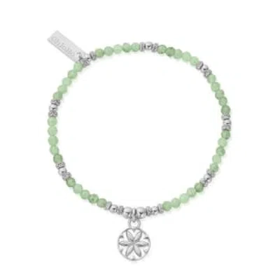 Chlobo Flower Mandala Aventurine Bracelet In Green