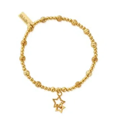 Chlobo Sparkle Interlocking Star Bracelet In Gold
