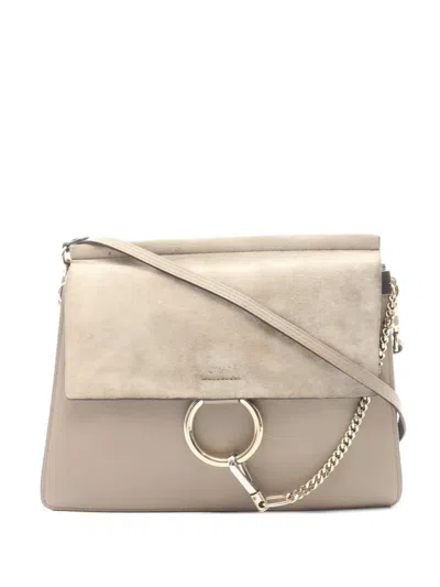 Pre-owned Chloé 00s Faye Shoulder Bag In Neutral