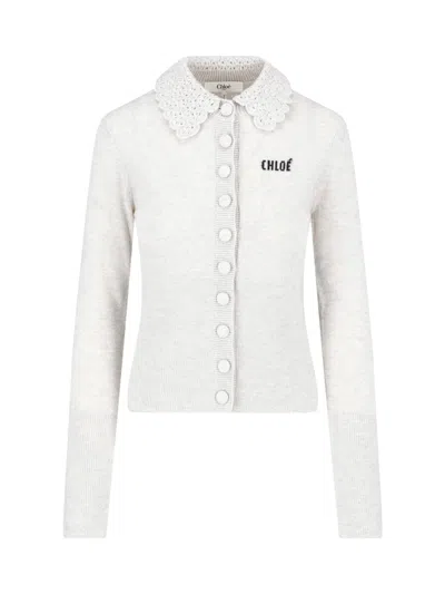Chloé 100% Wool Sweater For Women In Grey
