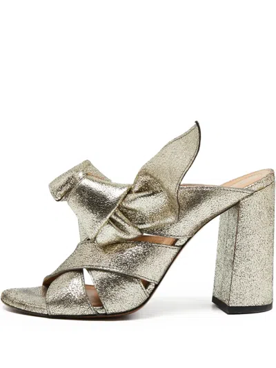 Pre-owned Chloé 100mm Nellie Metallic Sandals