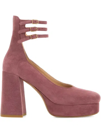 CHLOÉ 100MM TRIPLE-BUCKLE PLATFORM PUMPS