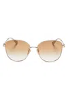Chloé Butterfly-frame Sunglasses In Brown