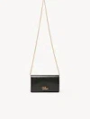 Chloé Iconic Flap Wallet On Chain In Shiny Calfskin