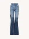 Chloé Patchwork Rigid High-rise Flared-leg Jeans